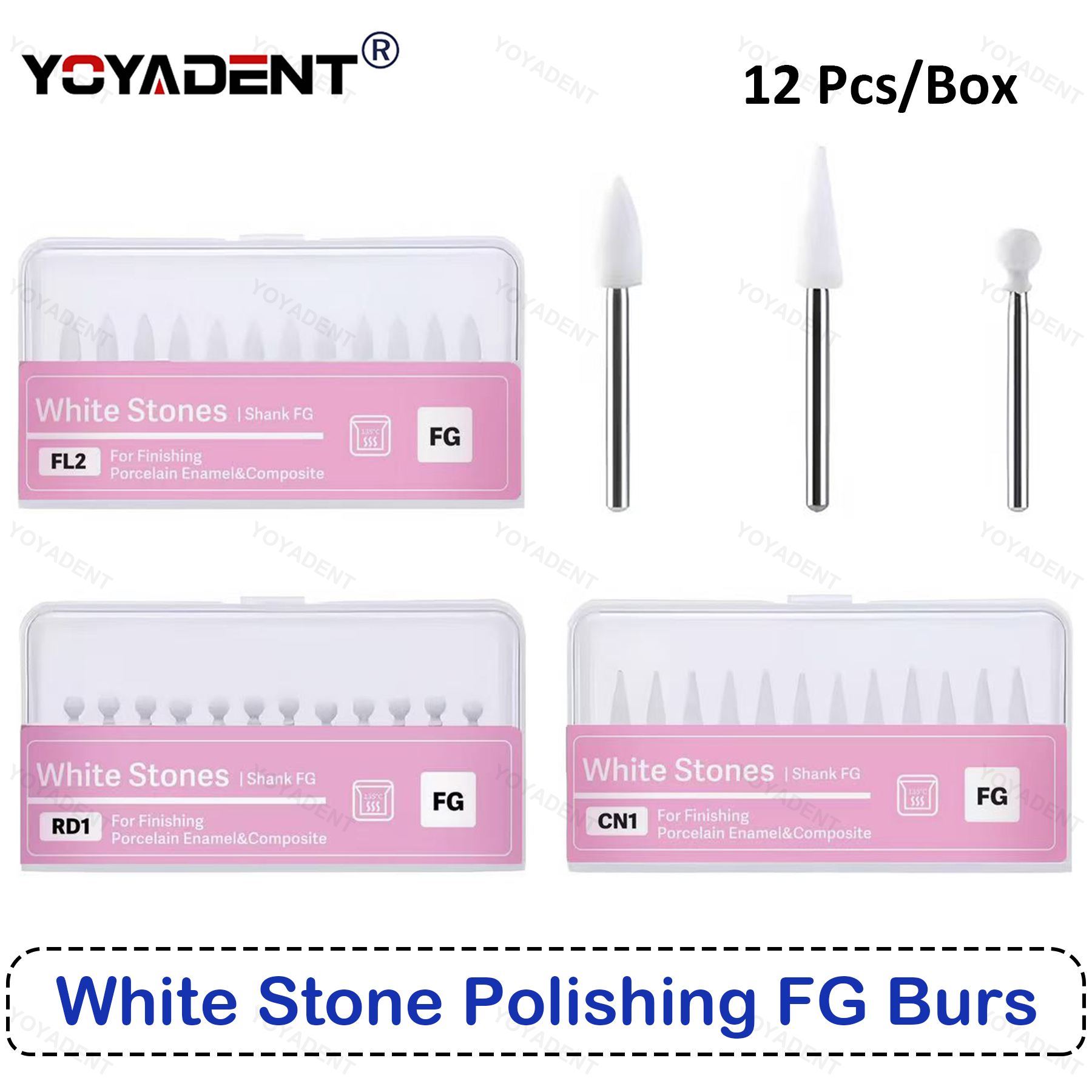 Teeth Whitening Products - Dental Polishing Stone Kit White FG