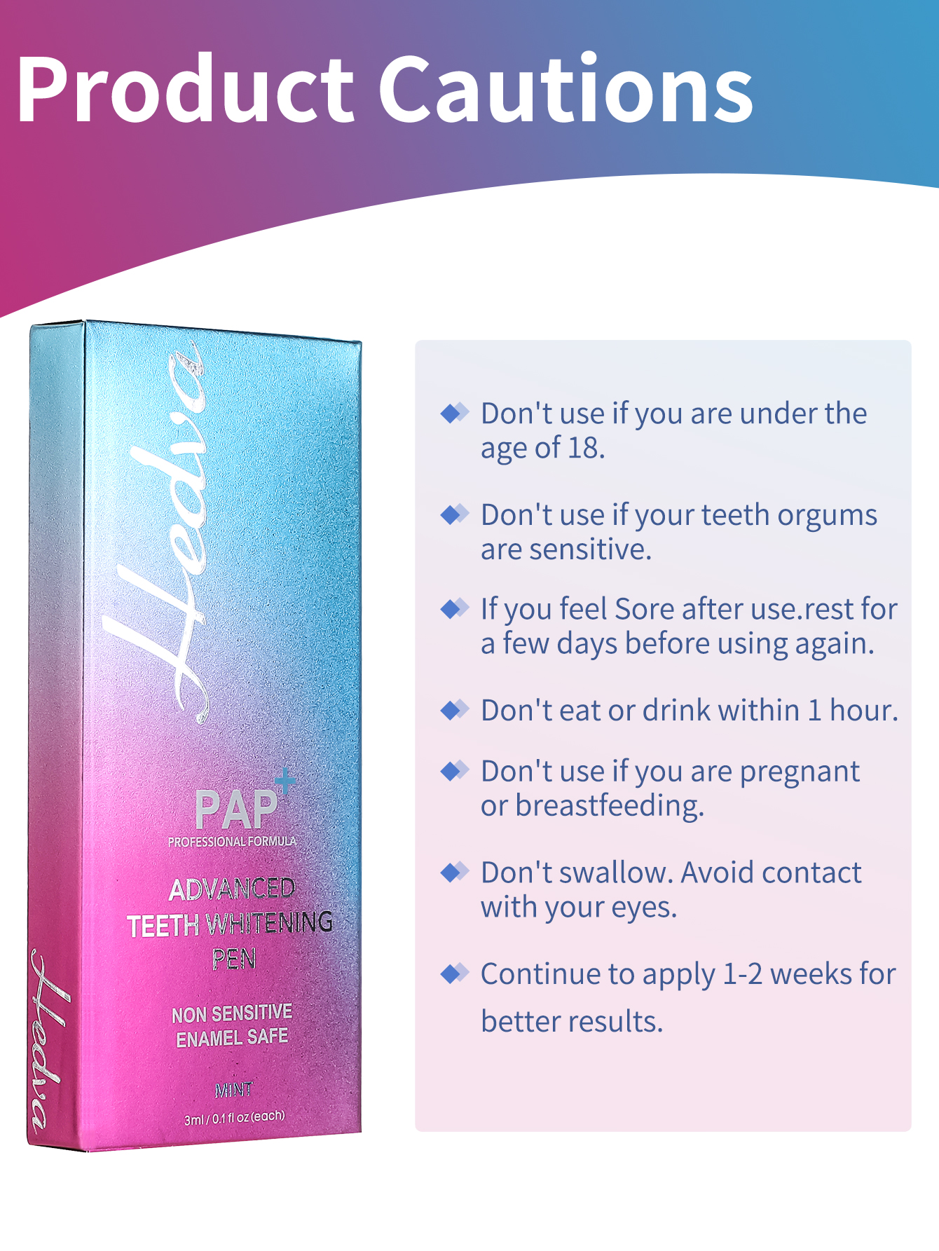 Hedva PAP+ Teeth Whitening Pen - Teeth Whitening Results recensione e prezzo