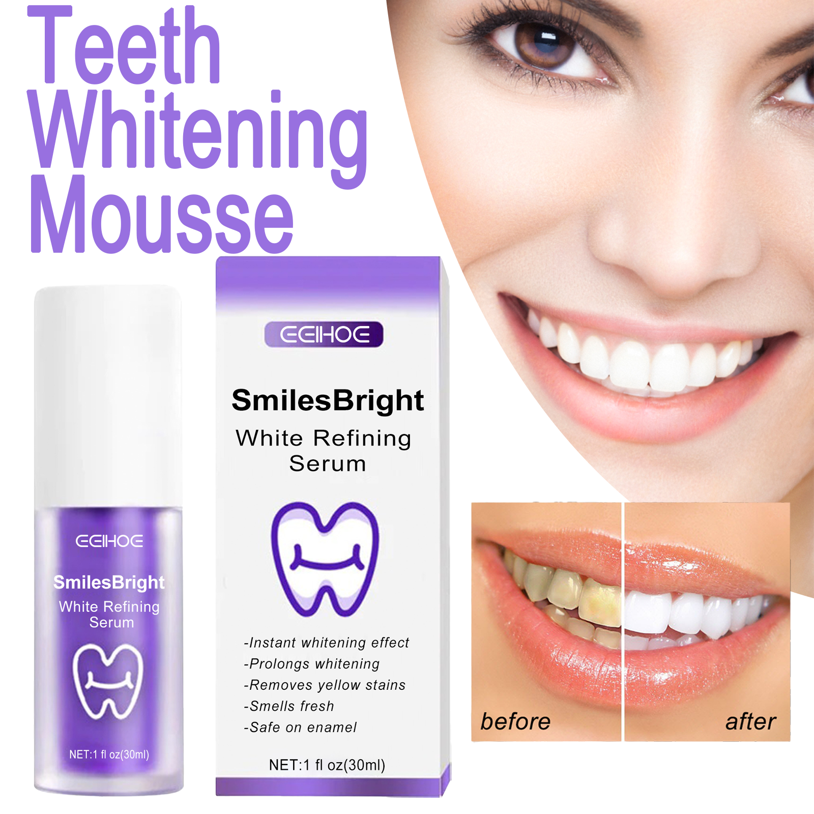 EELHOE Smiles Bright White Ref - Teeth Whitening Serum recensione e prezzo