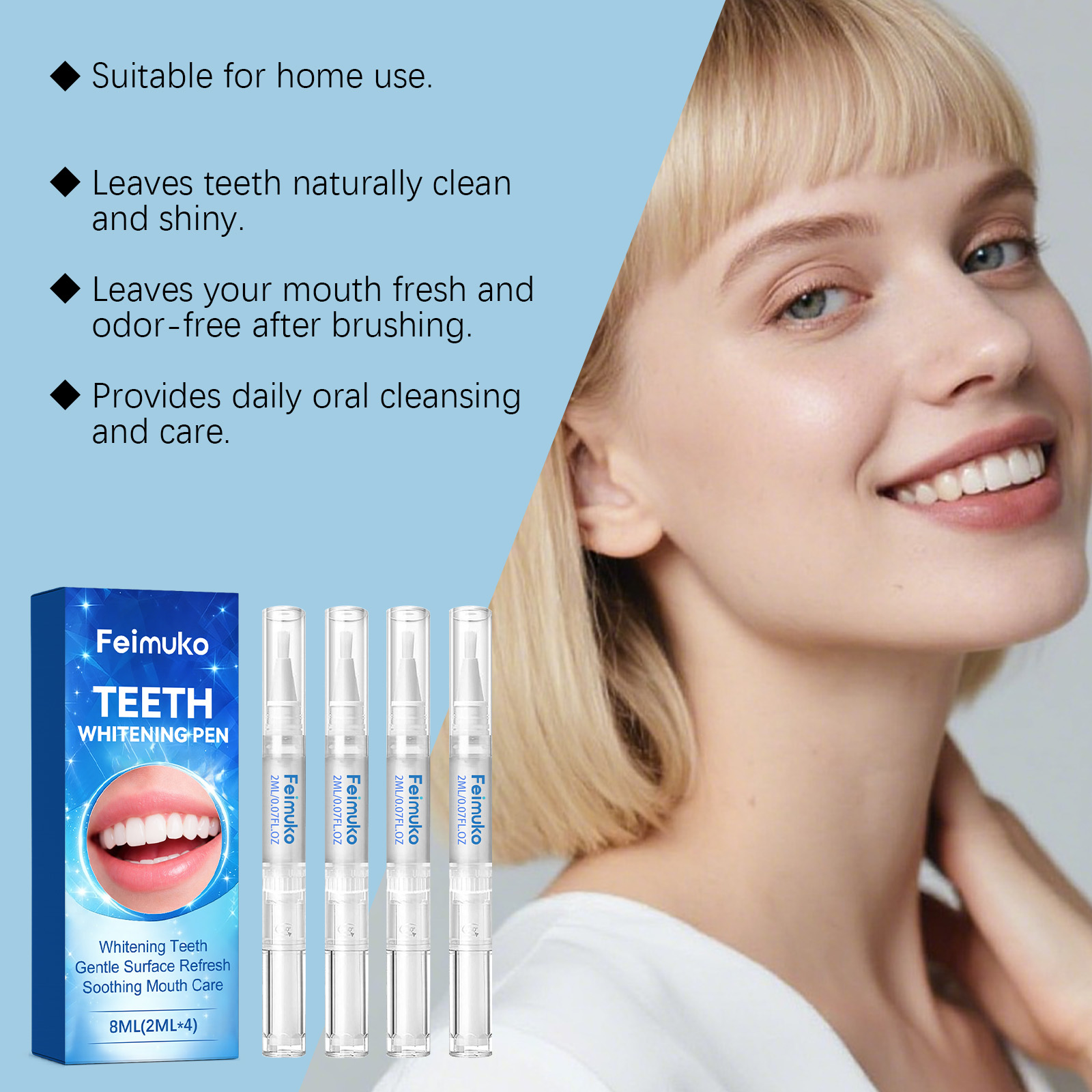 Feimuko 8ml Teeth Gel Pen Gent - Teeth Whitening Near Me recensione e prezzo