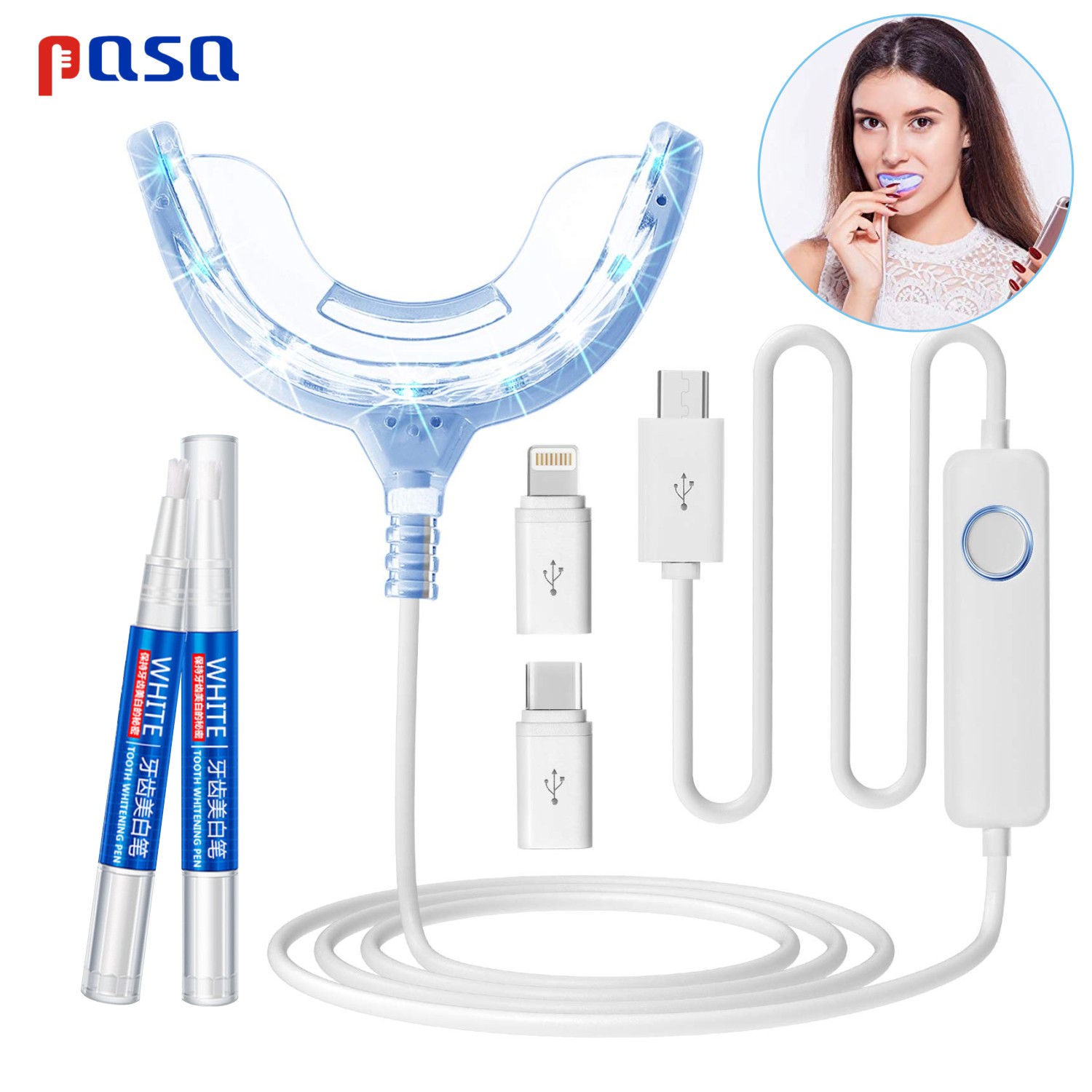 Portable LED Cold Blue Light S - Teeth Whitening Home Kit recensione e prezzo