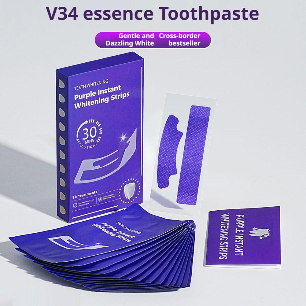 V34 Teeth Whitening Strips - E - Teeth Whitening Home Kit recensione e prezzo